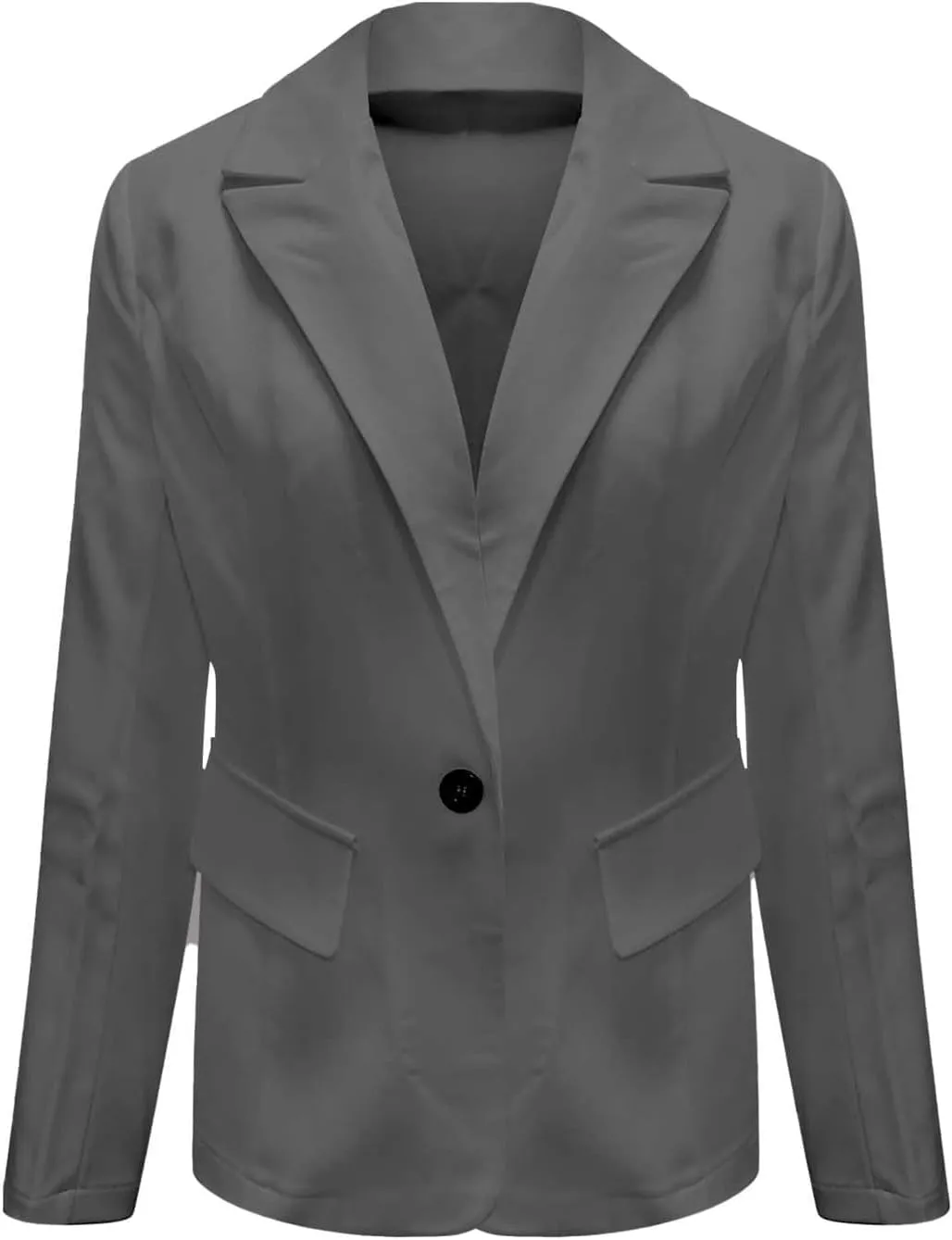 Blazers for Women Business Casual Blazers Open Front Long Sleeve Work Office Jackets Solid Button Lapel Blazer Suit