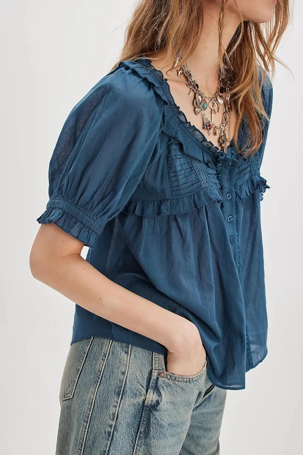 Button Up Tops Women Y2k Short Sleeve Lace Sexy Low Going Out Summer Button Down Blouse Shirt