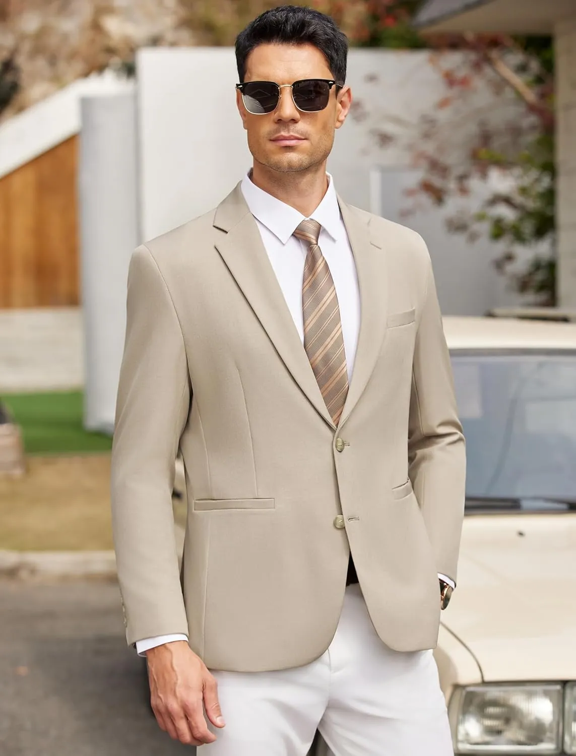 COOFANDY Men's Casual Blazer Regular Fit Lightweight Two Button Sport Coat Suit Jacket