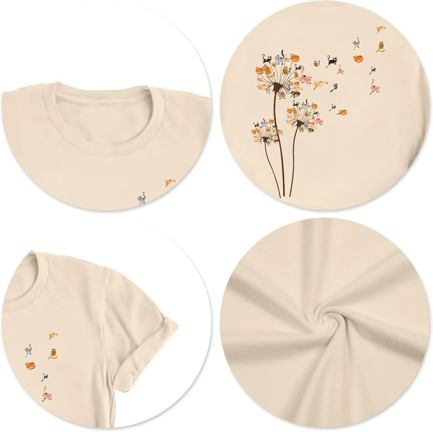 hohololo Dandelion Shirt Women Inspirational Graphic Tee Spread Kindness Tshirt Women's Funny Cute Flower Tops