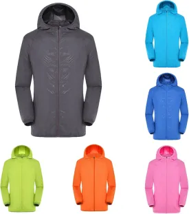 Mens Quick-Dry UV Protection Sunscreen Jacket with Hood for Men Sunscreen Windbreaker for Outdoor Sports