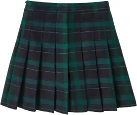 Pleated Mini Skirt High Waisted Tennis Skirts Skorts for Women Girls School Uniform Dress Cheer Skirt with Shorts,2T-4XL