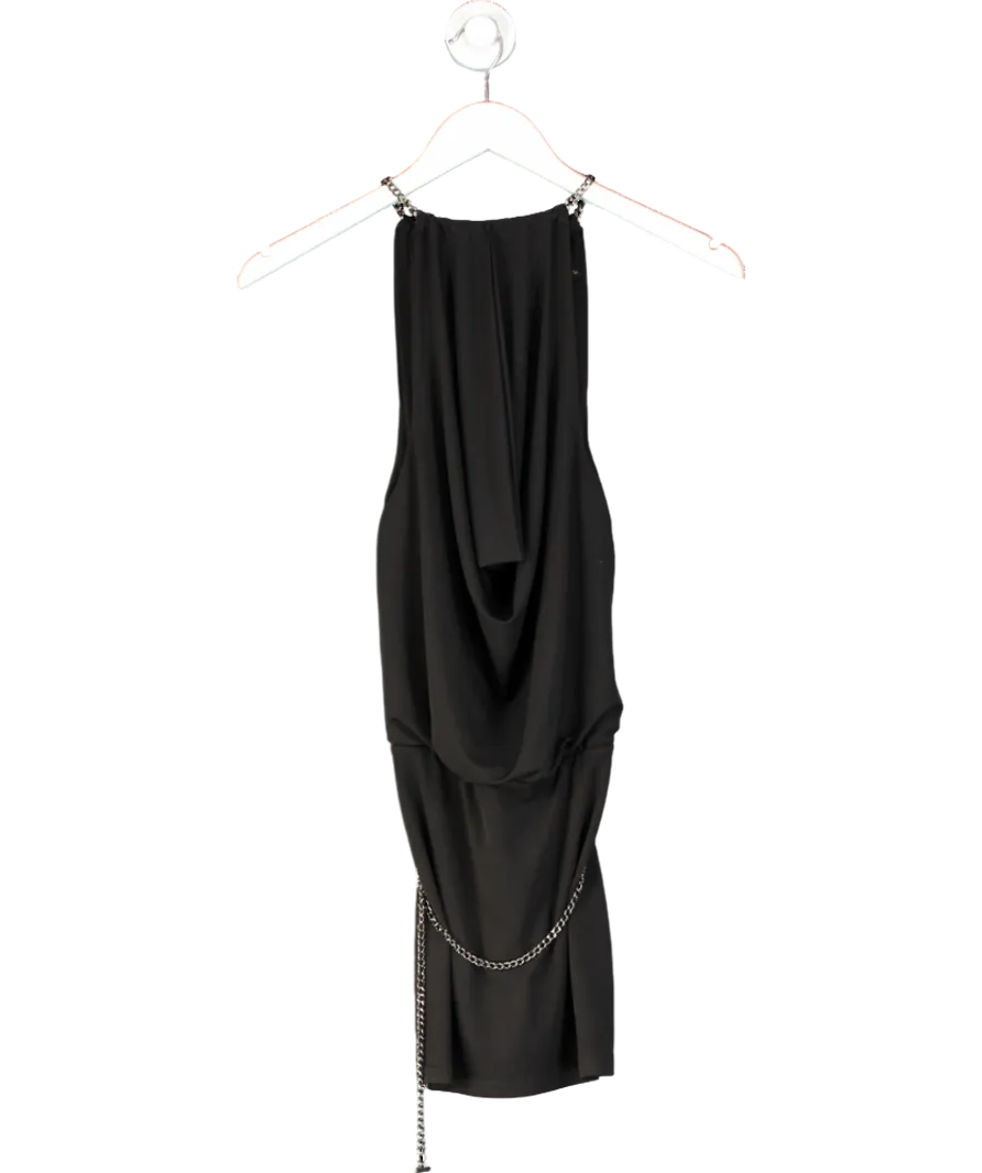 Urban Outfitters Black Kiara Chain Cowl Neck Mini Dress UK XS