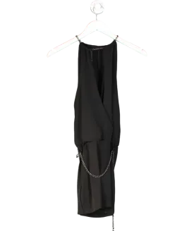 Urban Outfitters Black Kiara Chain Cowl Neck Mini Dress UK XS