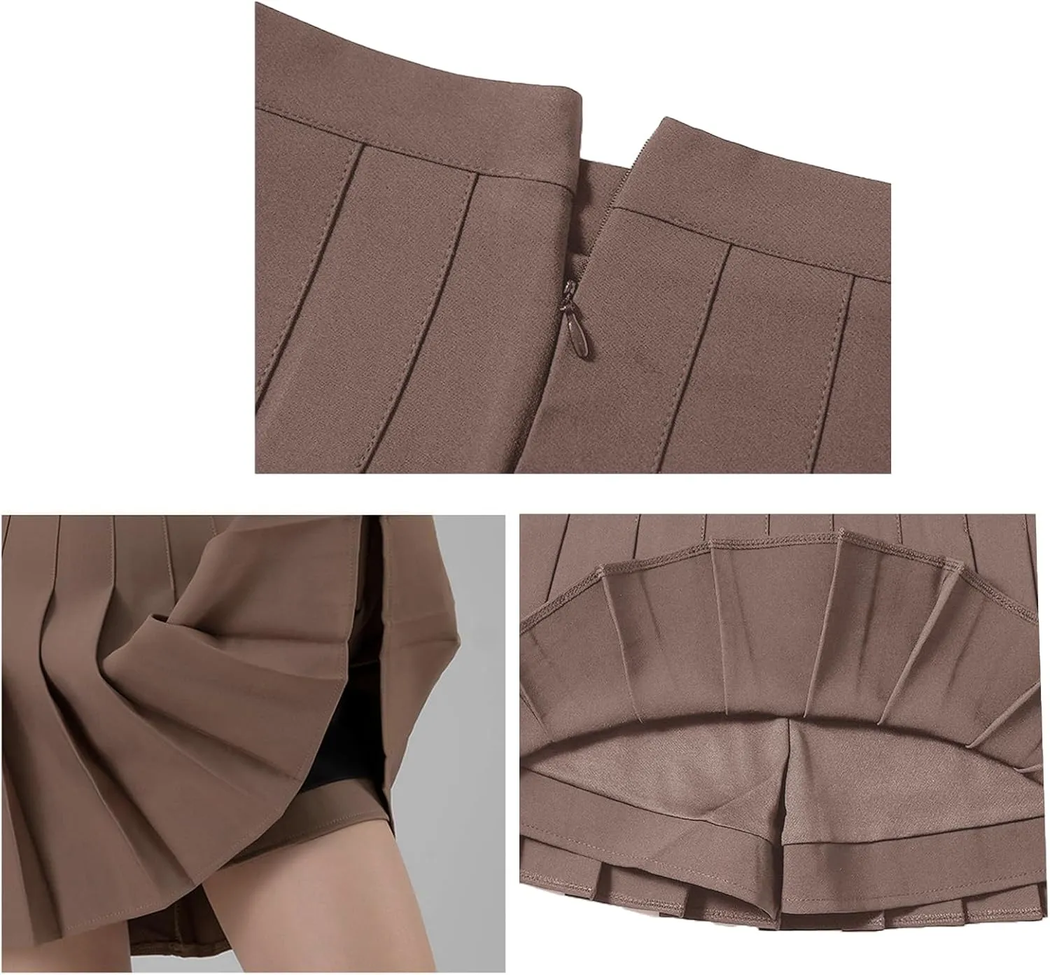 Women Girls high Waisted Pleated Skater Tennis School Skirt Uniform Skirts